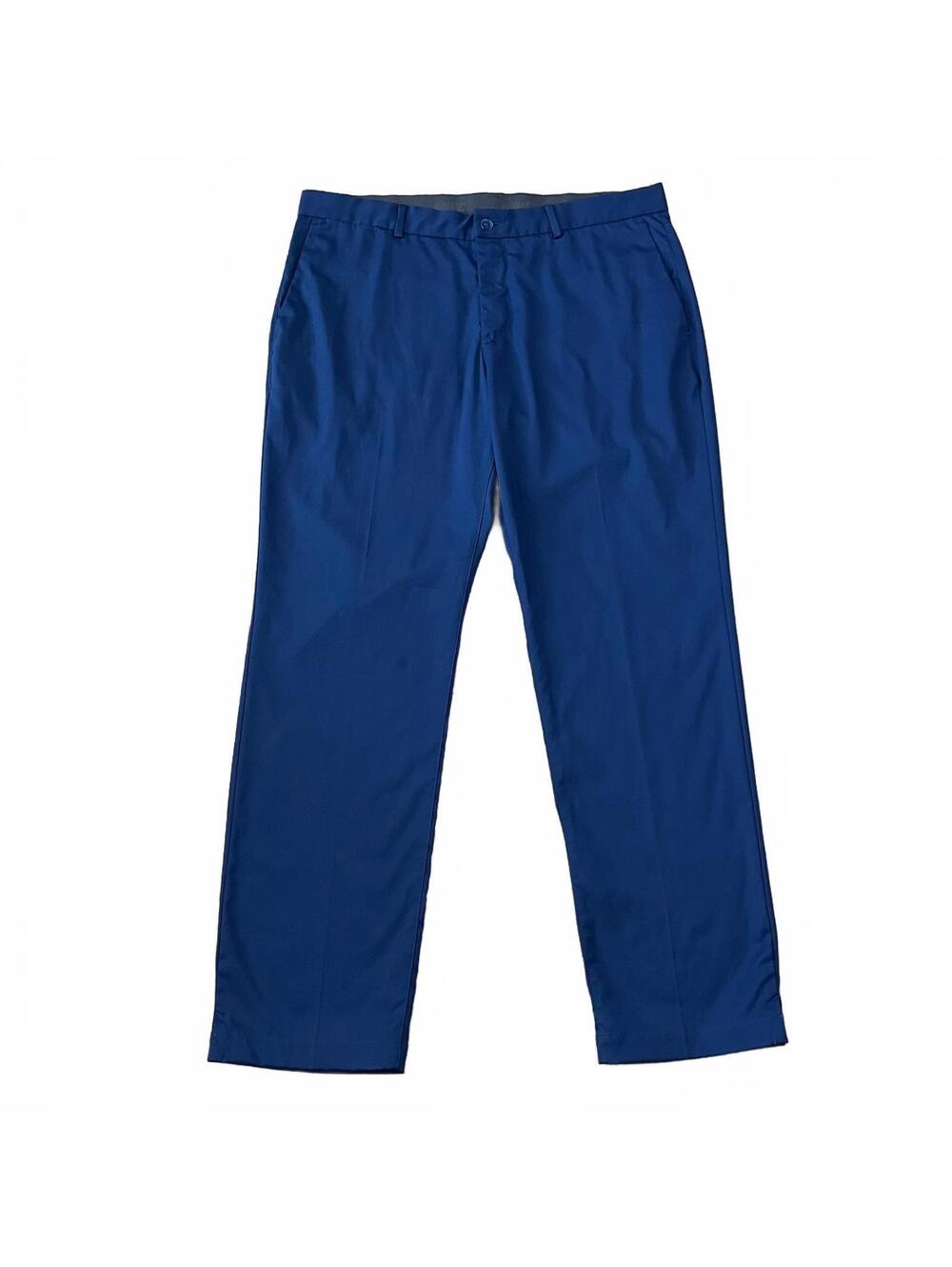 Nike Golf Pants Mens Size 34 Blue Dri-FIT Flat Front Performance Stretch